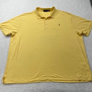 Polo Ralph Lauren Men's 4XB Yellow Classic Fit Short Sleeve Polo Shirt